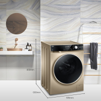Haier/海尔 EG10014HB969G 10公斤 洗烘一体 直驱空气洗 变频滚筒 全面屏家用烘干洗衣机