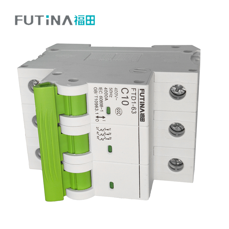 福田 小型断路器空开 家用空气开关小型断路器不带漏保 3P10A 单位:个高清大图