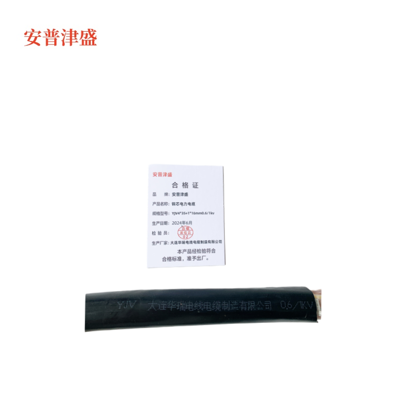 安普津盛 铜芯电力电缆YJV4*35+1*16mm0.6/1kv 米高清大图