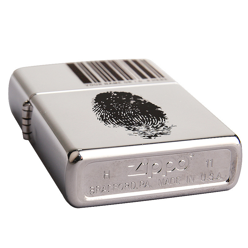 美国zippo打火机芝宝镀铬镜面彩印之宝正品防风打火机20836指纹身份证