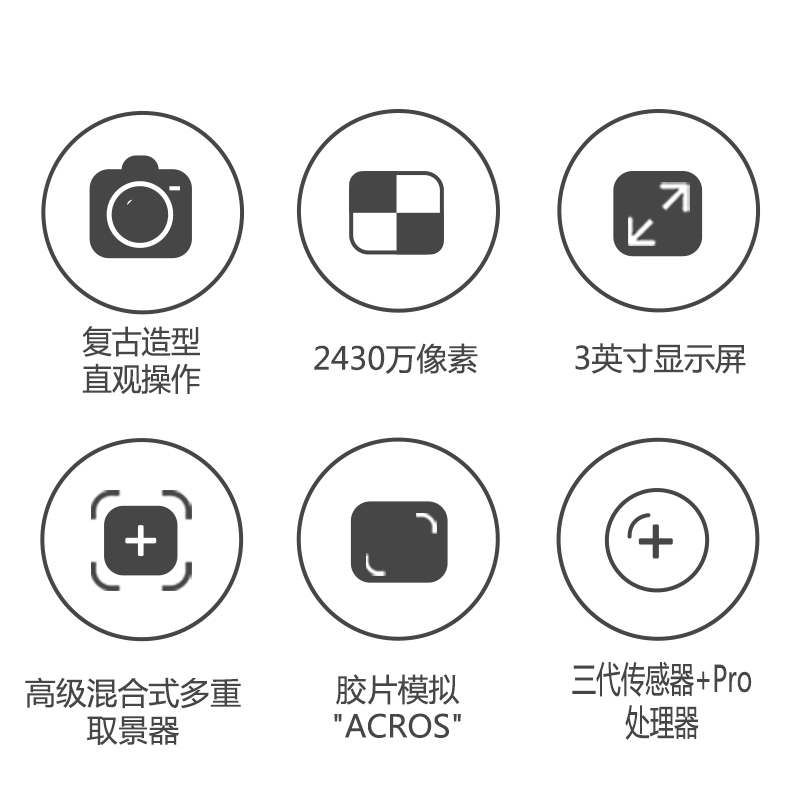 富士(FUJIFILM)相机 X100F 银色 复古文艺,比微单相机更便携