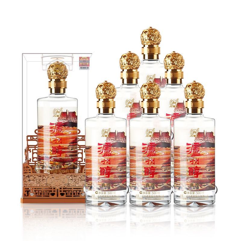 泸州老窖 泸州醇真淳 42度纯粮酒 浓香型白酒 500ml*6瓶整箱装 婚宴