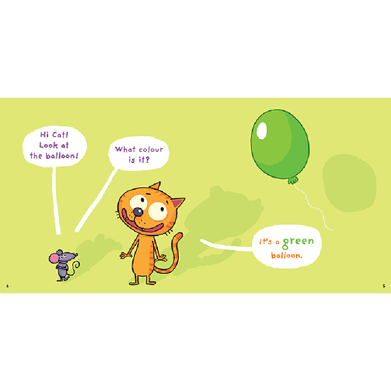 正版新书]大脸猫和卷尾鼠:气球的颜色 [3-6岁]斯蒂芬·胡萨尔978高清大图