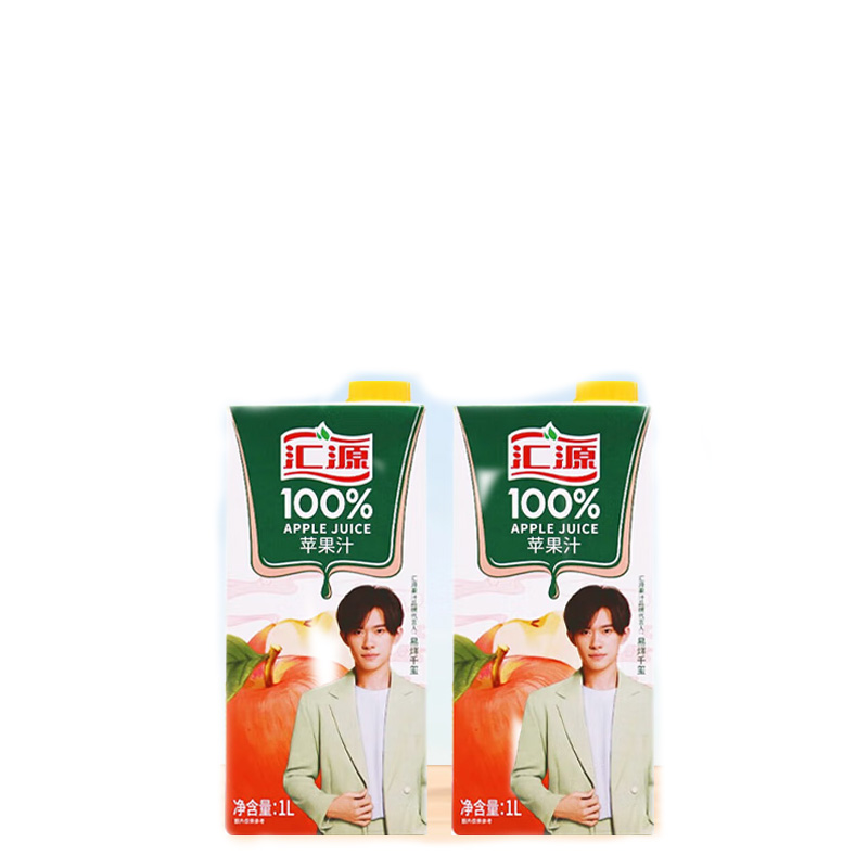 汇源100%果汁苹果汁1L*12盒高清大图