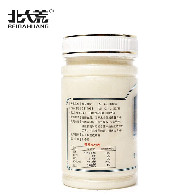 北大荒 东北黑蜂 椴树冰天雪蜜 纯蜂蜜380g高清大图