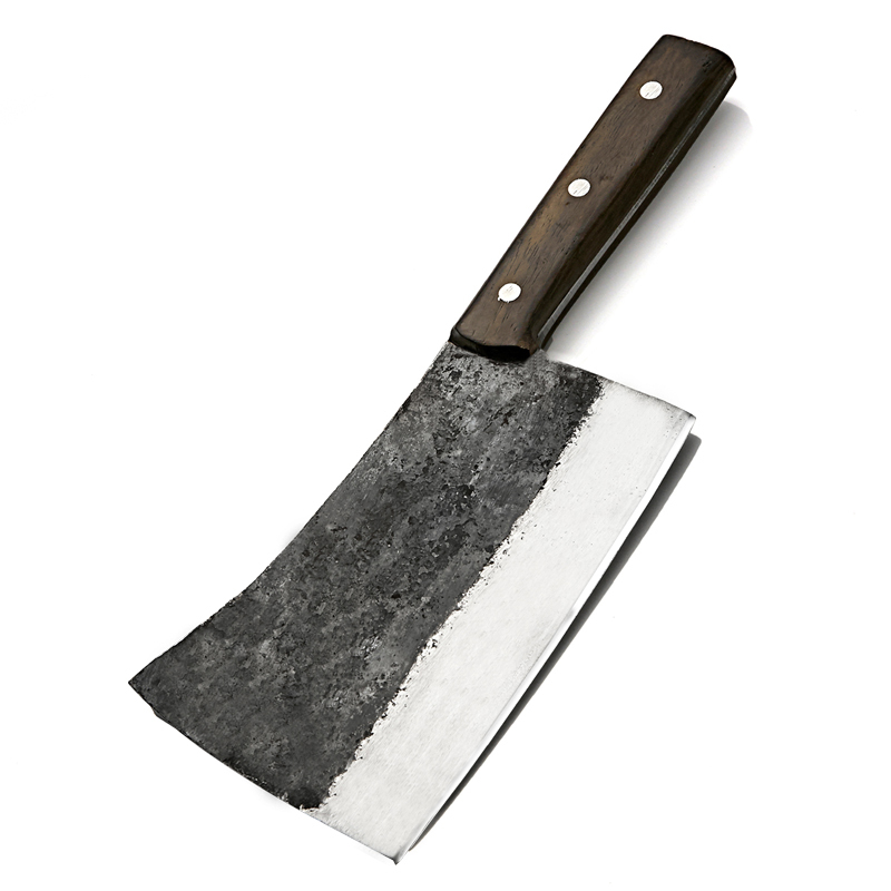 楚家刀玄铁斩骨刀手工锻打剁肉刀夹钢剁骨刀锰钢加厚商用剁骨刀户撒菜