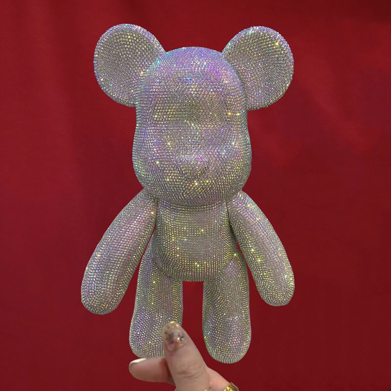 51cm大熊炫白材料包 51厘米暴力熊手工制作公仔diy贴钻熊玩偶材料包