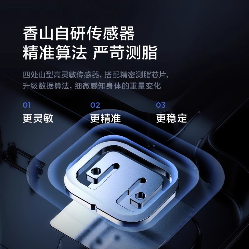 香山精准电子秤体重秤体脂秤家用体脂称充电智能测脂肪小型人体秤高清大图