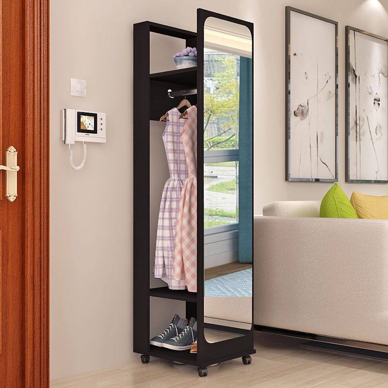 工匠时光穿衣镜全身落地镜家用简约多功能旋转移动客厅卧室收纳柜试衣