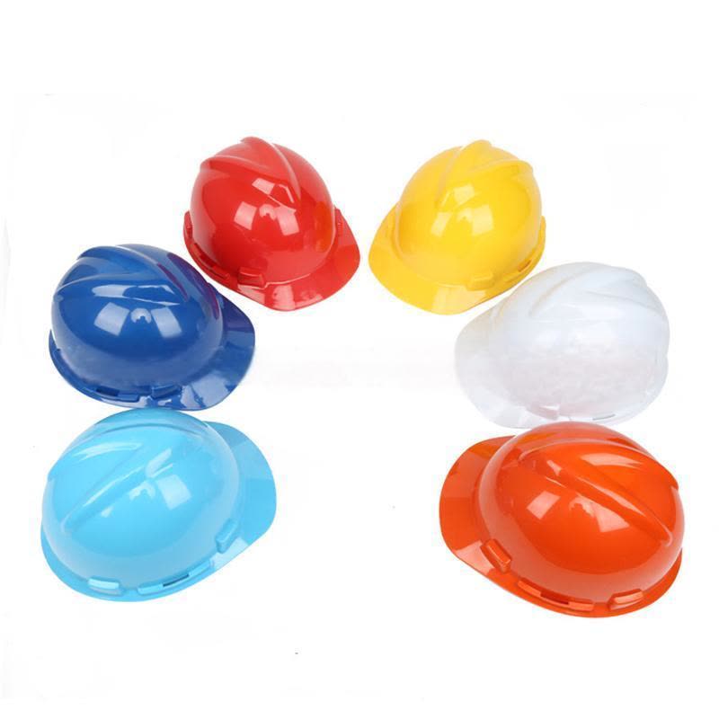 明盾 M-3安全帽 加厚国标ABS安全帽工地施工电工监理劳保头盔印字V型白色 3个起订图片