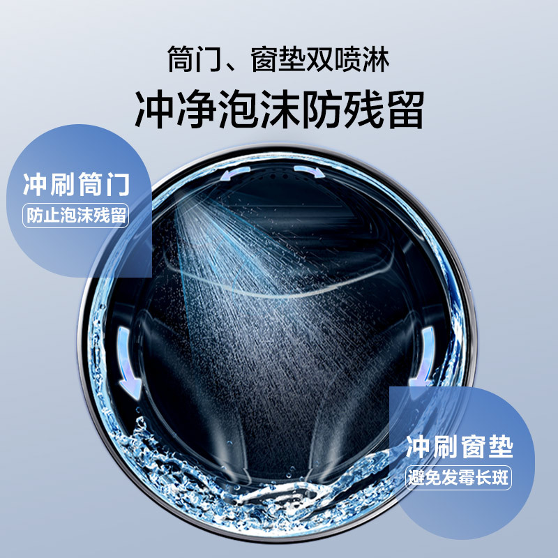 海尔(Haier)10公斤 小红花 直驱变频 智能投放 防过敏 滚筒洗衣机 洗烘一体机XQG100-HBD526H高清大图