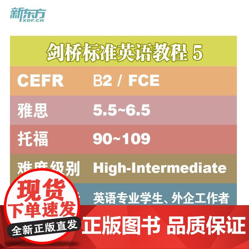 新版任选[新东方店]剑桥标准英语教程5A +5B:学生用书 英语专业学生 外企工作者适用 赠视频课程高清大图