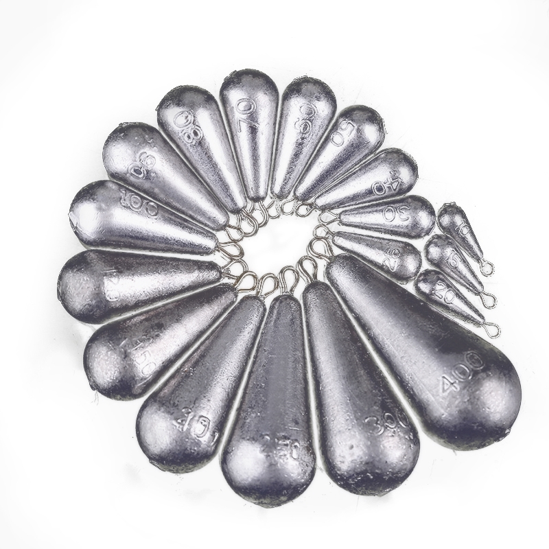 古达铅坠水滴铅坠带环铅坠通心坠海竿抛竿远投钓鱼铅坠防挂底串钩鱼坠