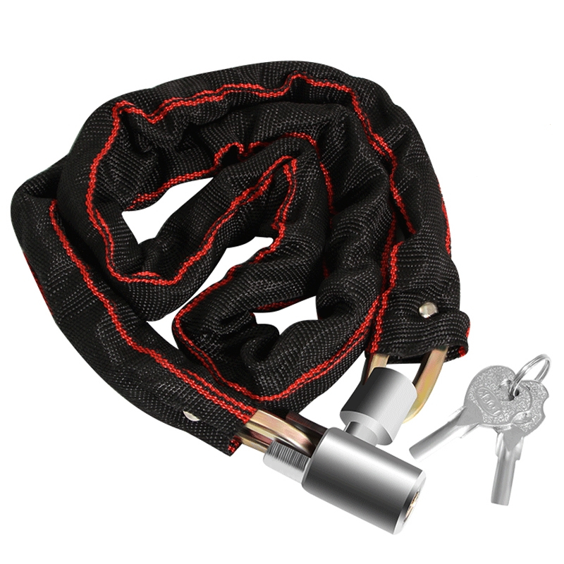 自行车锁防盗链条锁便携式锁单车锁摩托车电动车链子锁山地车链锁