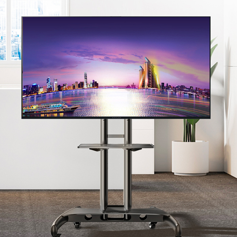 电视支架落地视频会议显示屏移动推车立式电视架子移动电视挂架参数