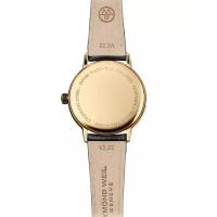 Raymond weil/雷蒙威女士瑞士石英白盘金PVD钢黑皮带防水mm商务简