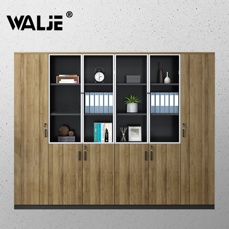 walje000140资料柜六门木质文件柜