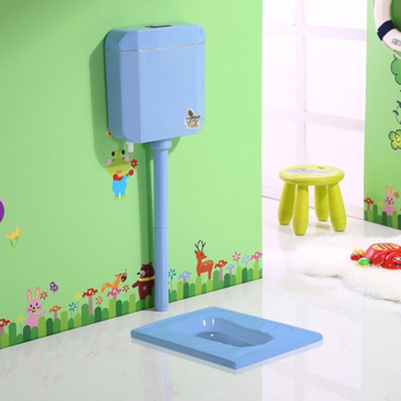 单独白色蹲便器不幼儿园儿童蹲便器小孩宝宝卡通陶瓷彩色蹲坑带弯管