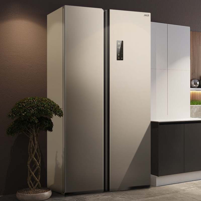 美菱(MEILING) BCD-608WPCX 608升 变频保鲜 风冷无霜 节能静音 时尚对开门冰箱(金色)