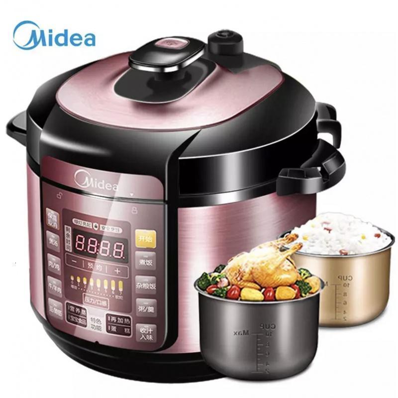 美的(Midea)电压力锅双胆24小时智能预约电饭锅 5升家用高压锅 双胆电高压锅MY-YL50Simple101