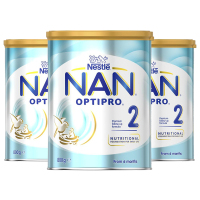 雀巢（Nestle）NANPRO OPTIPRO铂金超级能恩金装婴儿配方奶粉800g 2段*3罐（直邮）