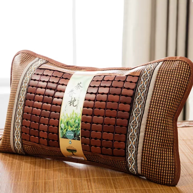 夏凉枕头彩藤茶香枕头茶叶夏天枕头套藤枕头夏季成人凉枕_517 默认尺寸 彩藤立体茶枕