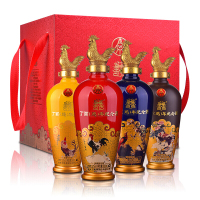 五粮液52度 丁酉鸡年生肖纪念酒500ml*4 礼盒装 浓香型白酒