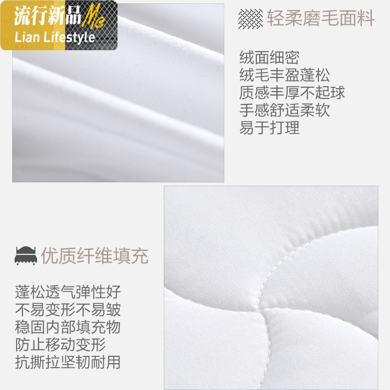 家纺床垫保护垫床笠防滑薄款1.8m垫褥子榻榻米1.5m双人床护垫 三维工匠高清大图