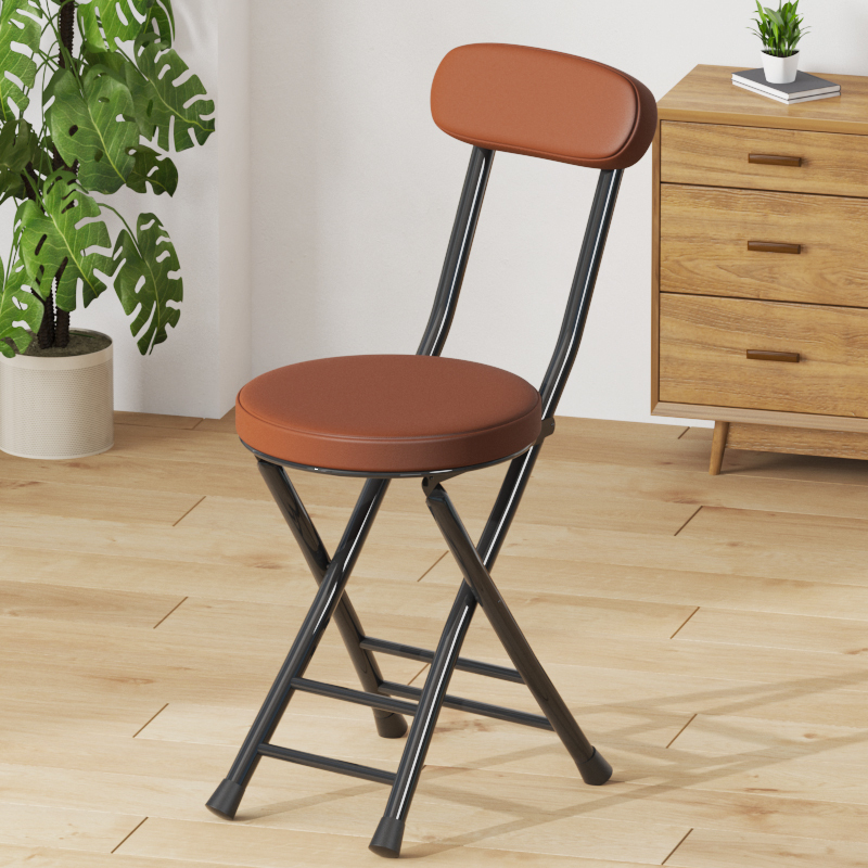 皇豹折叠椅子家用高餐椅餐桌凳小板凳圆凳宿舍简易凳子简约便携靠背椅