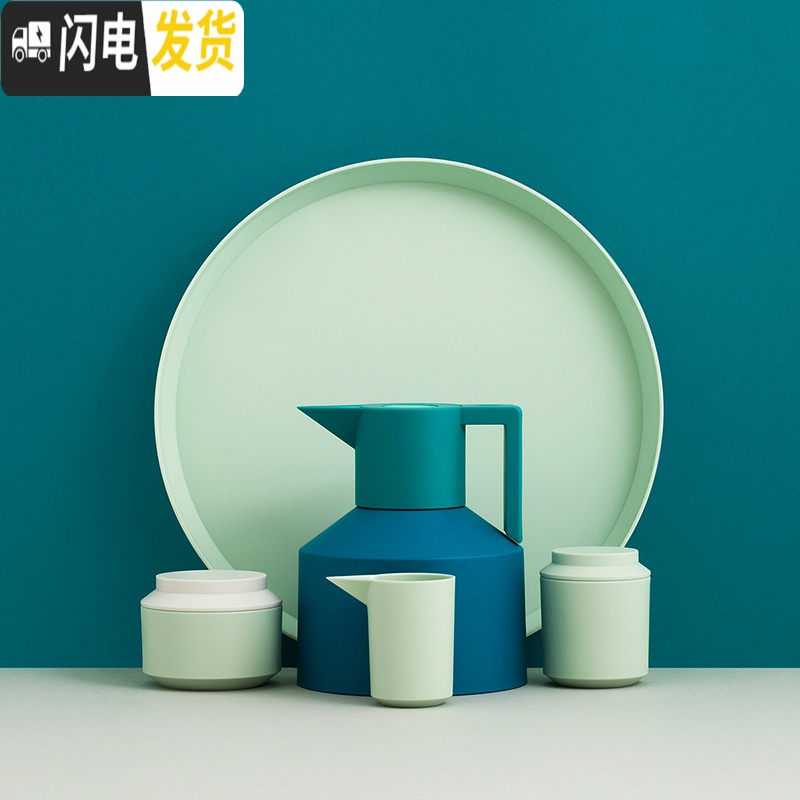 三维工匠 Geo 丹麦 几何创意保温壶暖水瓶热水壶保温瓶家用水瓶 1 保温壶红色251505高清大图