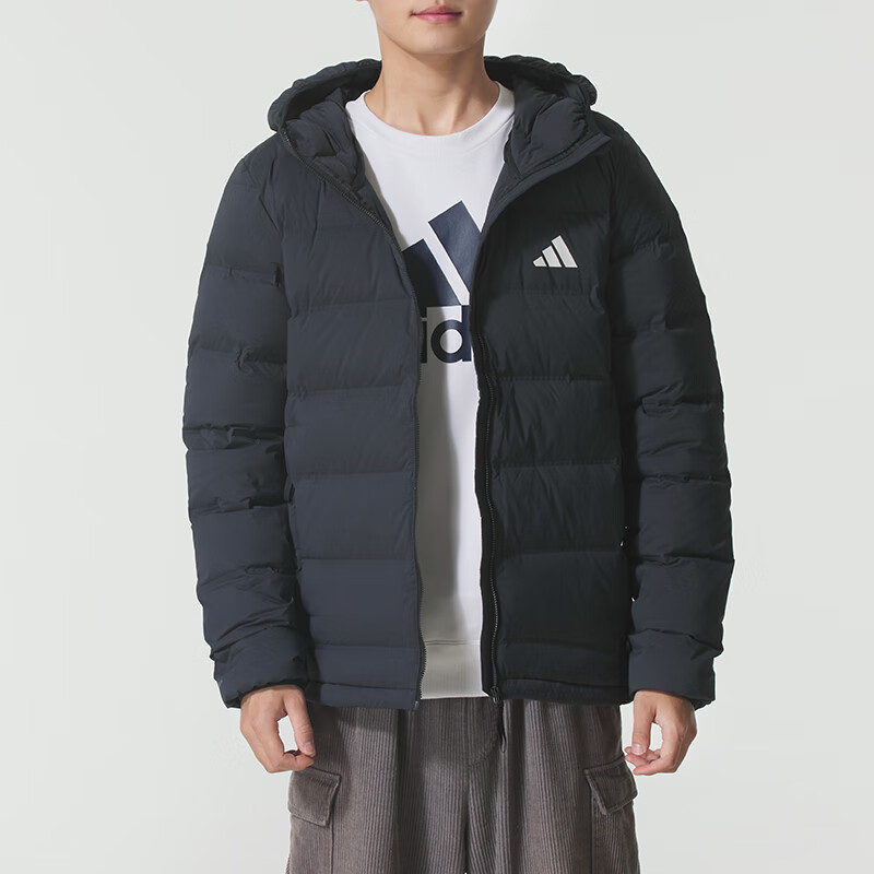 阿迪达斯(adidas)男装新款运动服潮流时尚保暖休闲羽绒服外套KH3993 ZP KH3993/黑色 S