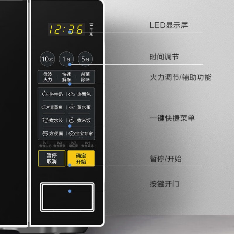 美的(Midea)家用微波炉全自动多功能微波炉微蒸烤炸微波炉家用智能解冻20L PM2001高清大图