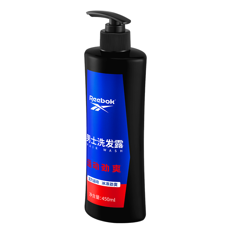 锐步男士洗发露-运动劲爽450ml 控油止痒温和清洁去屑洗发露持久留香洗头膏男