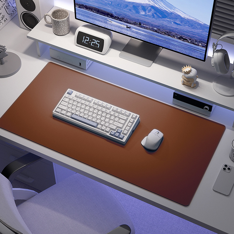 伴公式B1278皮革办公桌垫120*60cm棕色高清大图