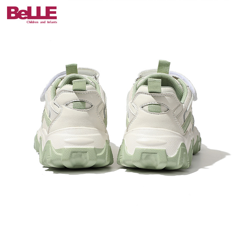 BELLE百丽童鞋儿童运动鞋2020春秋新品男童波浪老爹鞋女童小虎牙休闲鞋DE1388