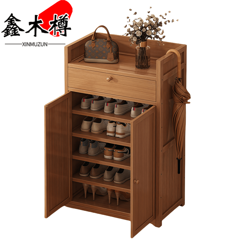 鑫木樽鞋柜60*32*107cm个高清大图