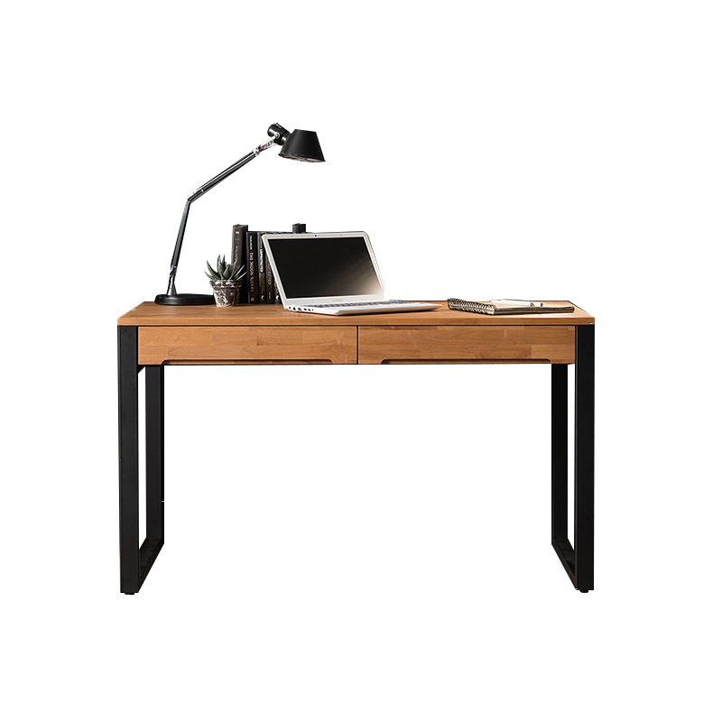 闪电客复古铁艺书桌带抽屉工业风桌子卧室电脑桌办公桌写字台