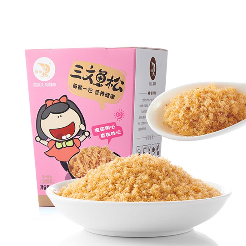 ZHMD海得卡通盒装三文鱼松80g