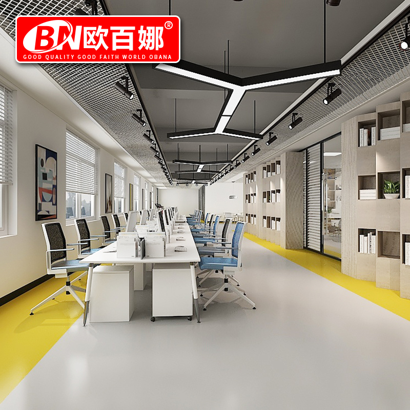欧百娜欧百娜商用地胶室内pvc塑胶地板防滑耐磨医院办公室地胶垫高清大图