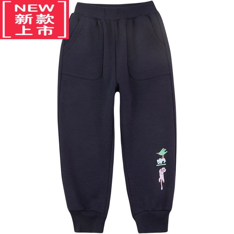 可莉允2022冬季 儿童裤子加绒卫裤新款下装加厚保暖运动长裤冬装保暖裤图片