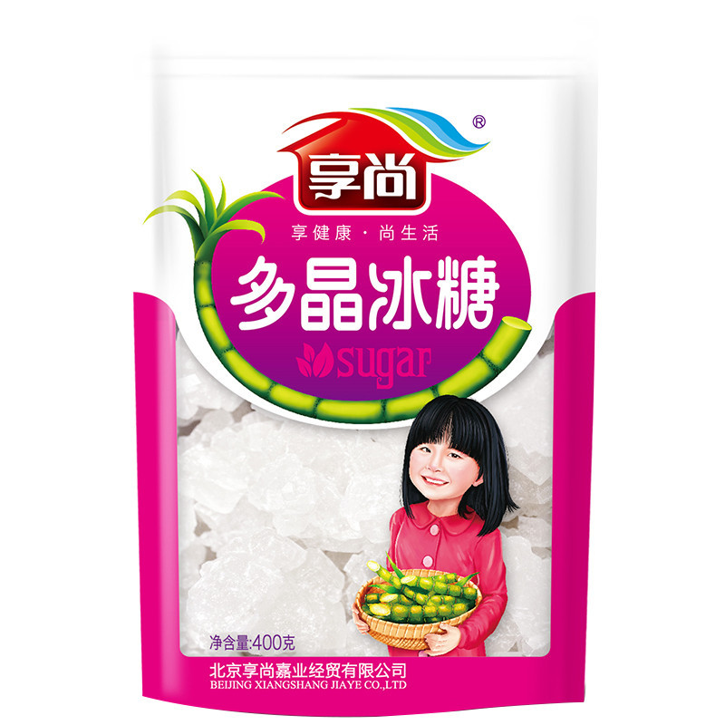 享尚多晶冰糖400g 冰糖养阴生津,润肺止咳,对肺燥咳嗽、干咳无痰、咯痰带血都有很好的辅助治疗作用,厨房调味