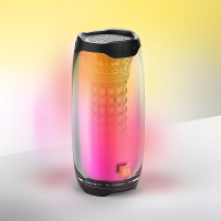 JBL PULSE4 音乐脉动四代 便携式蓝牙音箱 全面屏炫彩小音箱+低音炮 桌面音响 超长续航 防水设计