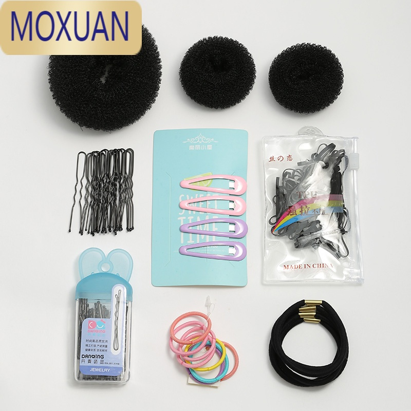 MOXUAN儿童丸子头器盘发圈小孩扎发头饰夏甜甜圈女童盘发器宝宝发夹