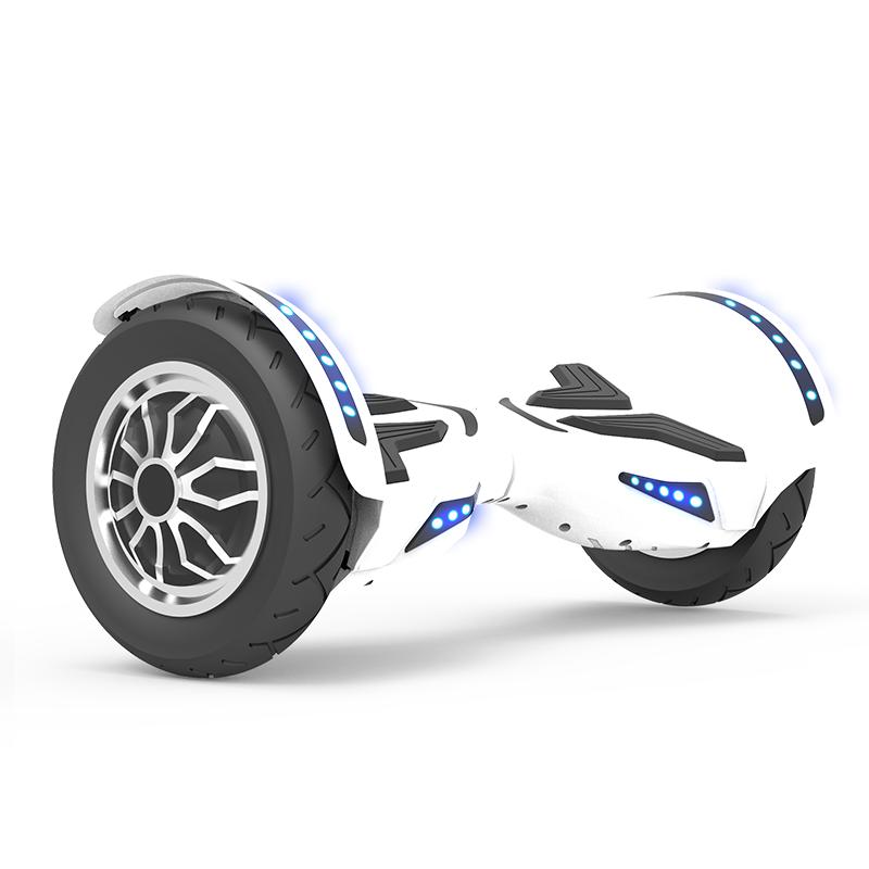 阿尔郎n2d白色10吋越野发光轮智能app蓝牙音乐自平衡双轮平衡车