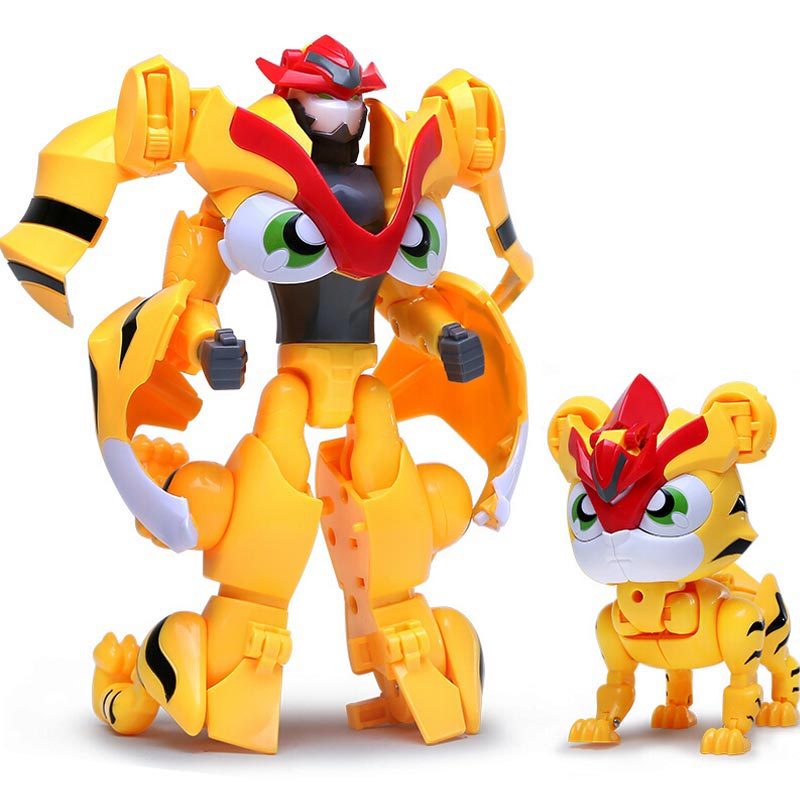 机器人儿阿五超星锁铁拳虎火焰鹤男孩变形玩具铁拳虎阿五ys8626a视频