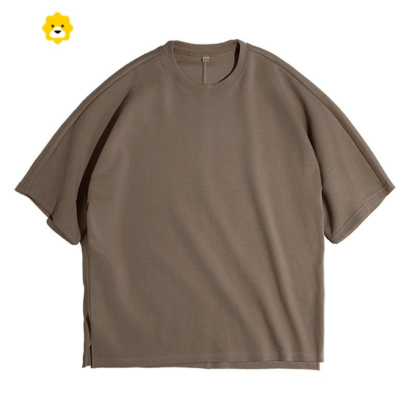 fishbasket工装美式复古珠地棉t恤内搭宽松廓形免烫短袖t男夏空气视频