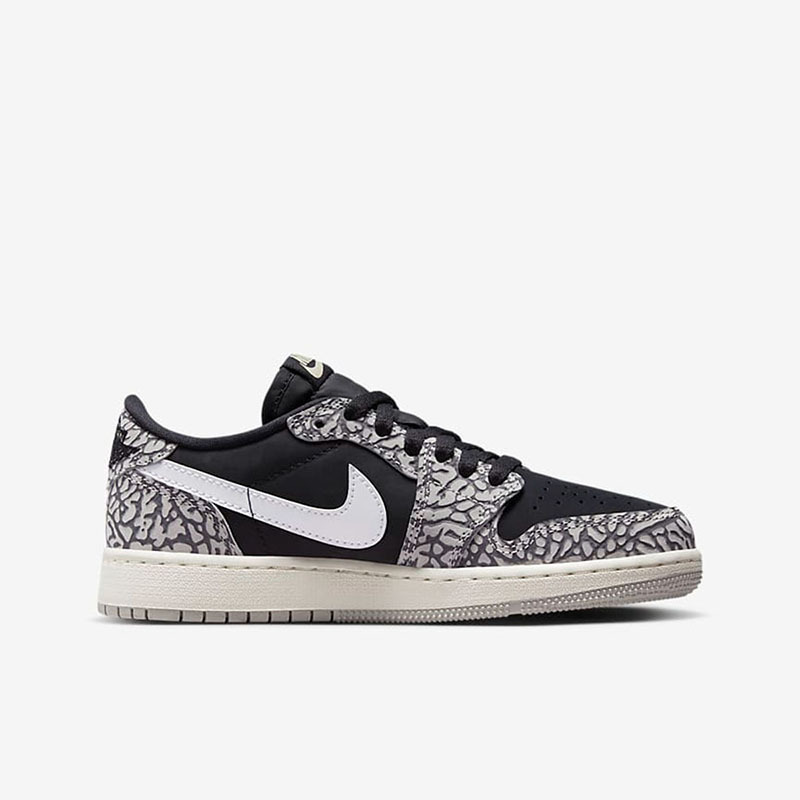 耐克女鞋nikejordan1aj1爆裂纹大童复古低帮篮球鞋cz0858001