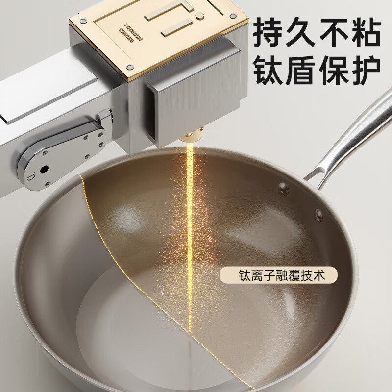 炊大皇钛陶不粘炒锅32cmTT32CG钛陶瓷涂层|不含氟|健康不粘耐高温|好清洗高清大图