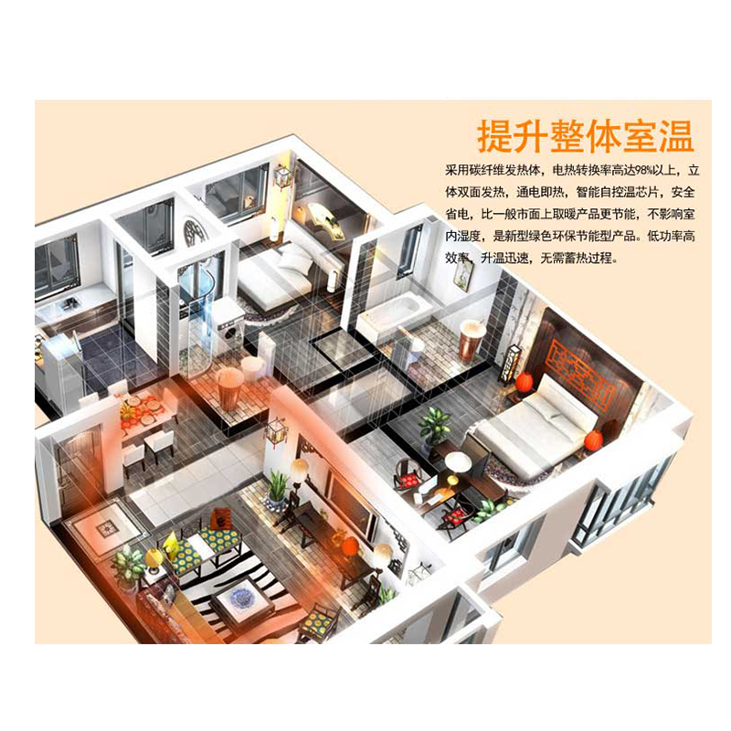 铁铬铝合金电暖器立体式家用双面发热静音防静电绿色环保型