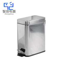 万允 不锈钢脚踏垃圾桶 10L/个(10L)